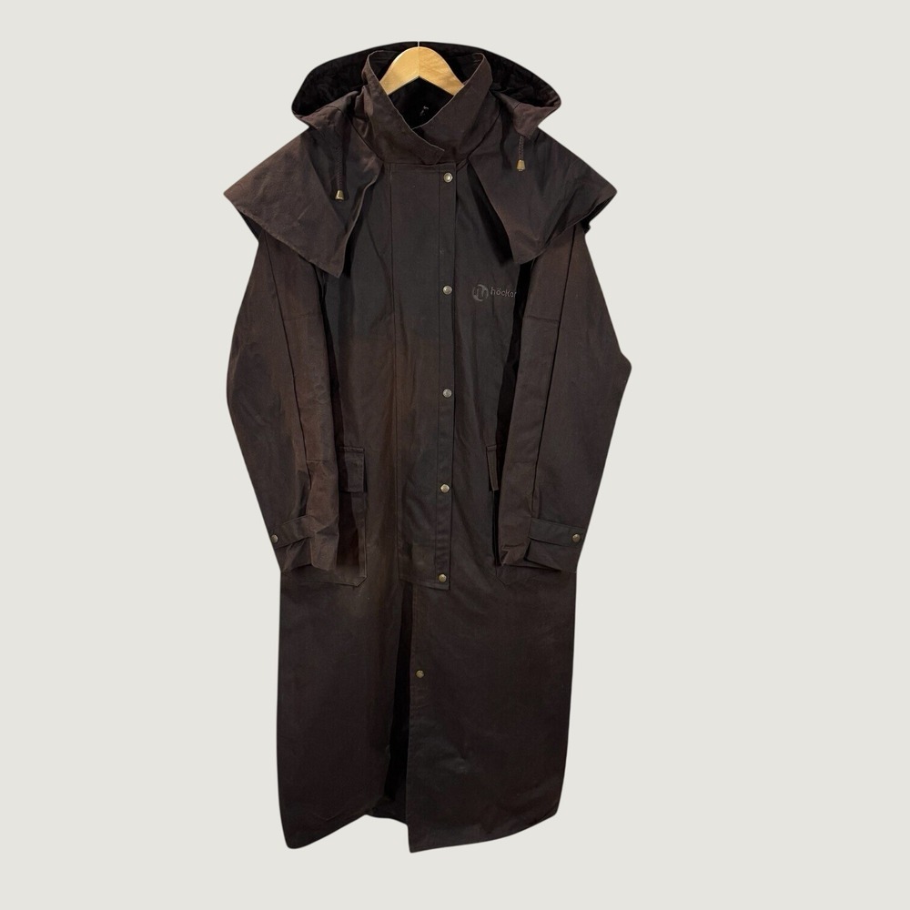 RM Williams Coat Mens XL Brown Droughtbreaker Oilskin Duster Australian Outback